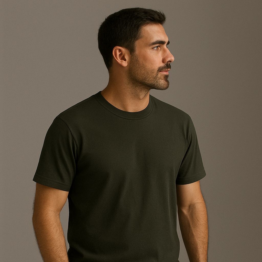 Camiseta Masculina Cinza Escuro 1 Boldman Dukeen Oversize 100% Algodão Premium