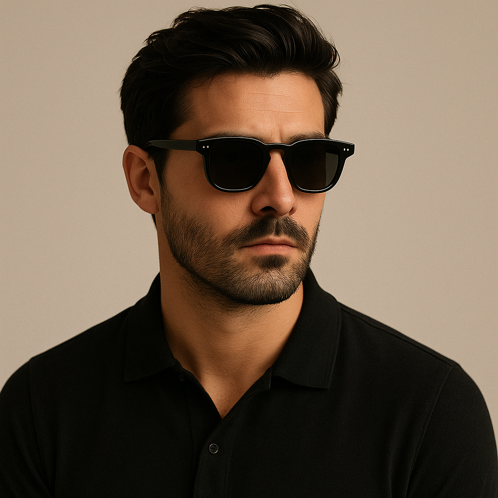 Óculos de Sol em Acetato Premium | Estilo Vintage Masculino | BOLDMAN