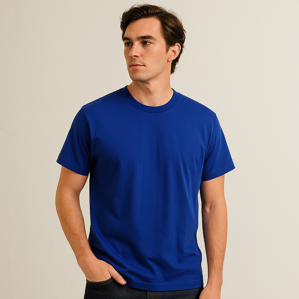 Camiseta Masculina Azul Marinho Boldman Dukeen Oversize 100% Algodão Premium