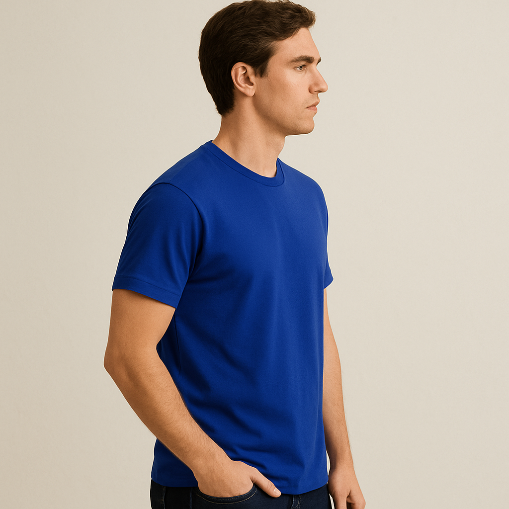 Camiseta Masculina Azul Marinho Boldman Dukeen Oversize 100% Algodão Premium