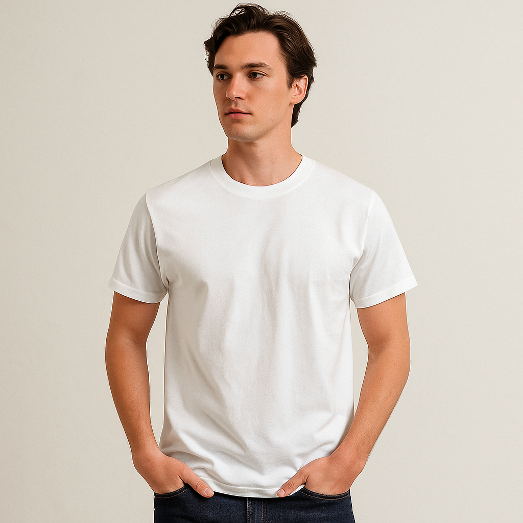 Camiseta Masculina Branca Boldman Dukeen Oversize 100% Algodão Premium