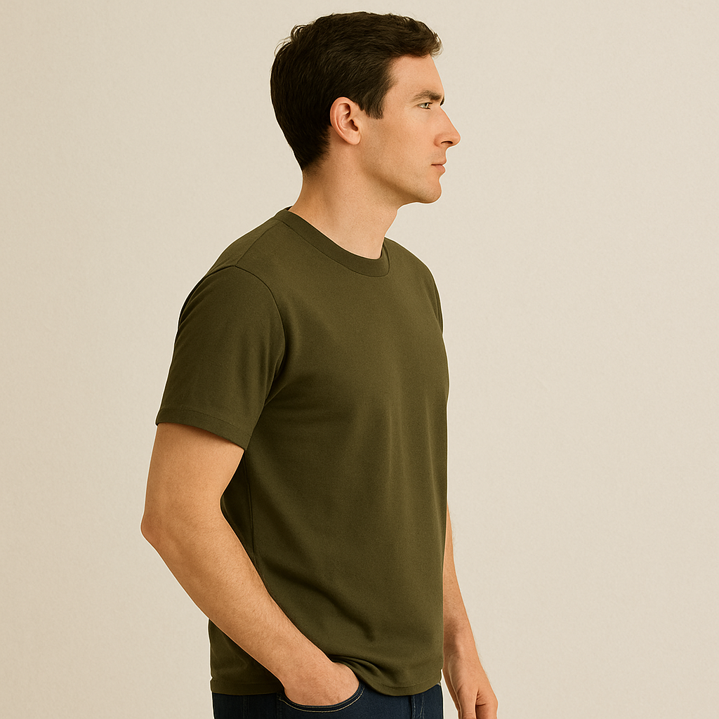 Camiseta Masculina Verde Militar Boldman Dukeen Oversize 100% Algodão Premium