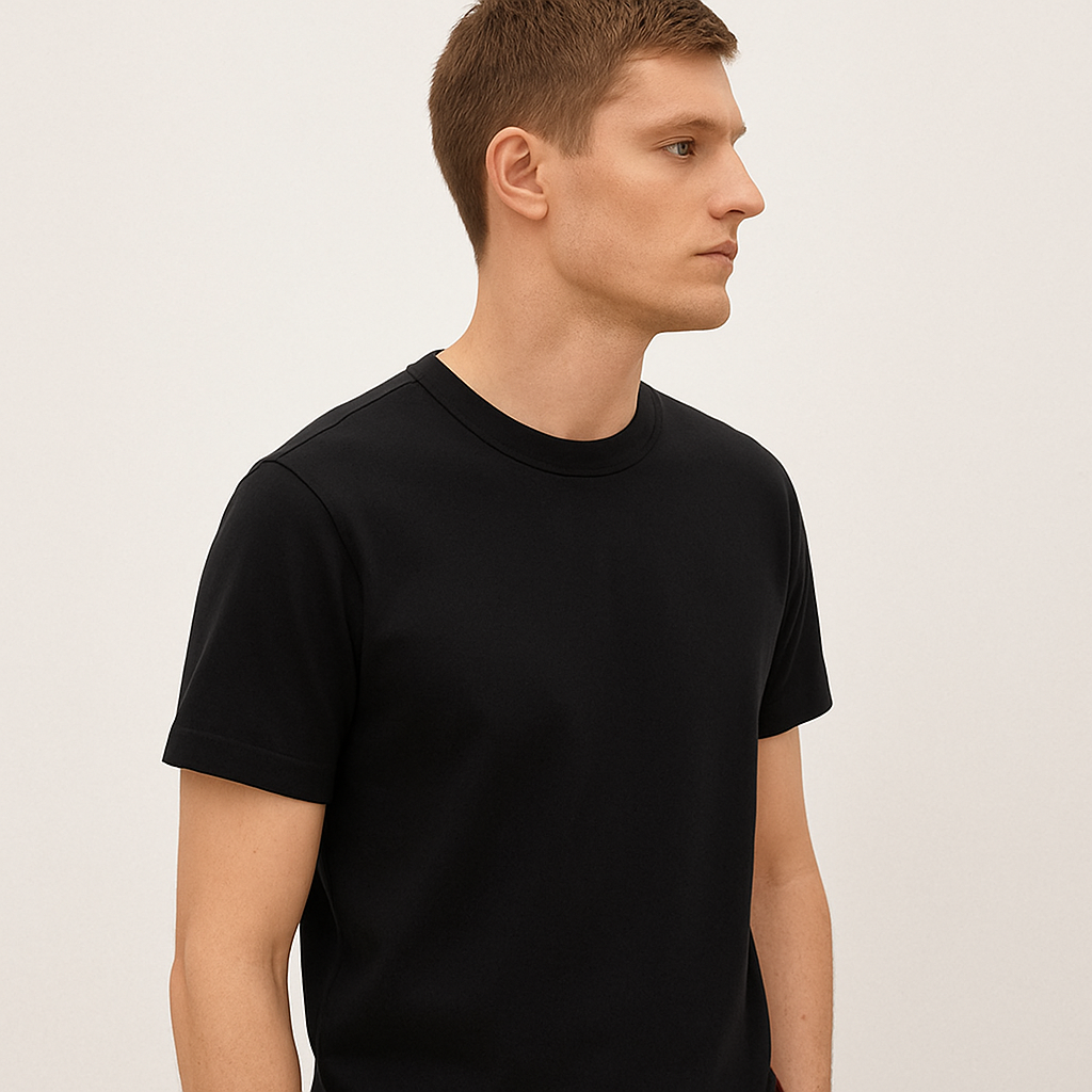 Camiseta Masculina Preta Boldman Dukeen Oversize 100% Algodão Premium