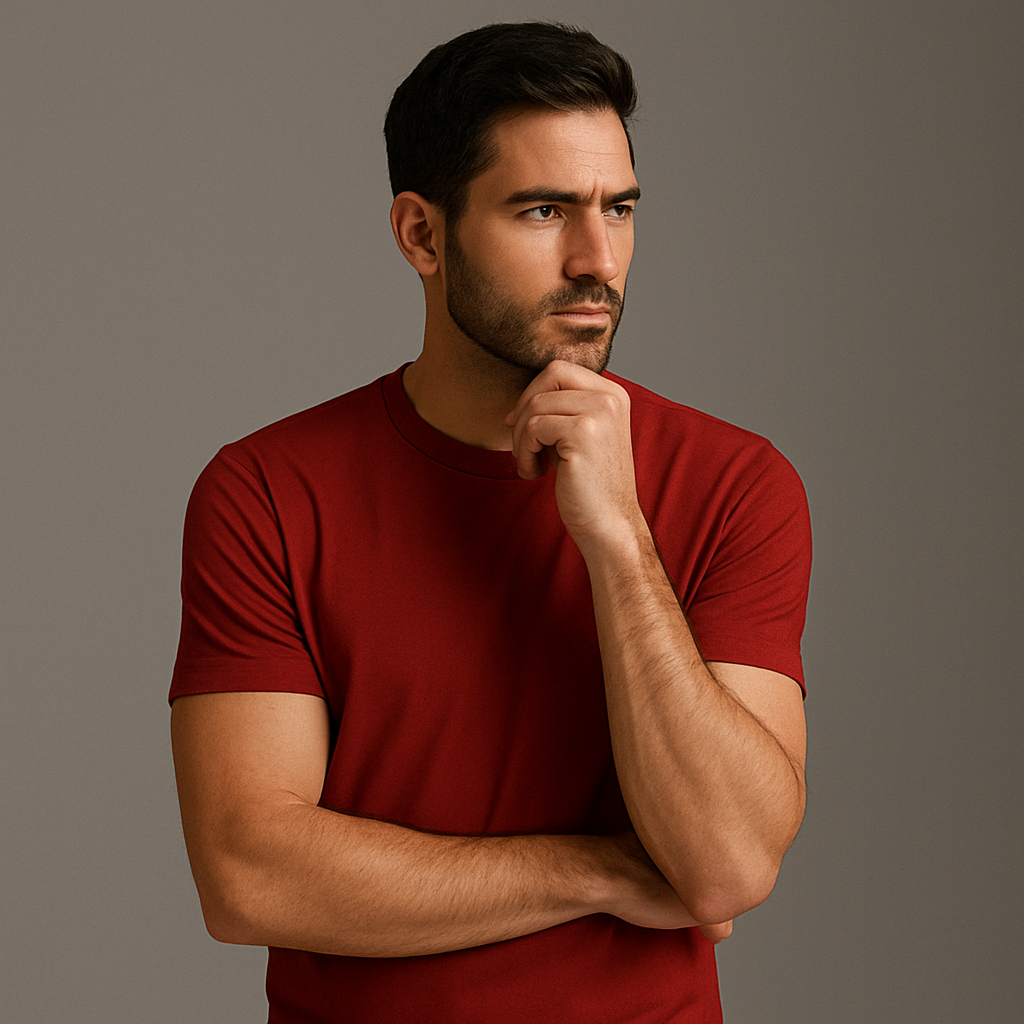 Camiseta Masculina Vermelha Boldman Dukeen Oversize 100% Algodão Premium