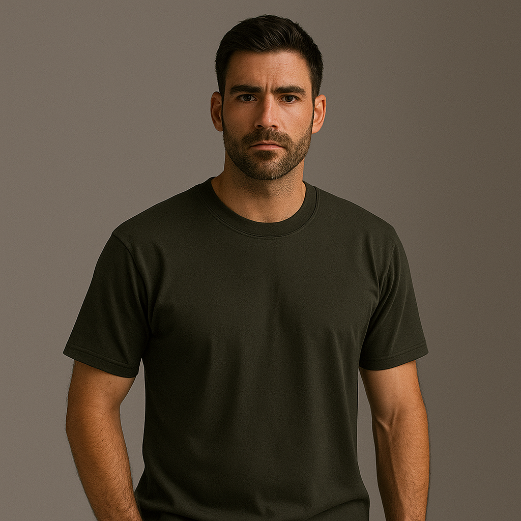 Camiseta Masculina Cinza Escuro 1 Boldman Dukeen Oversize 100% Algodão Premium