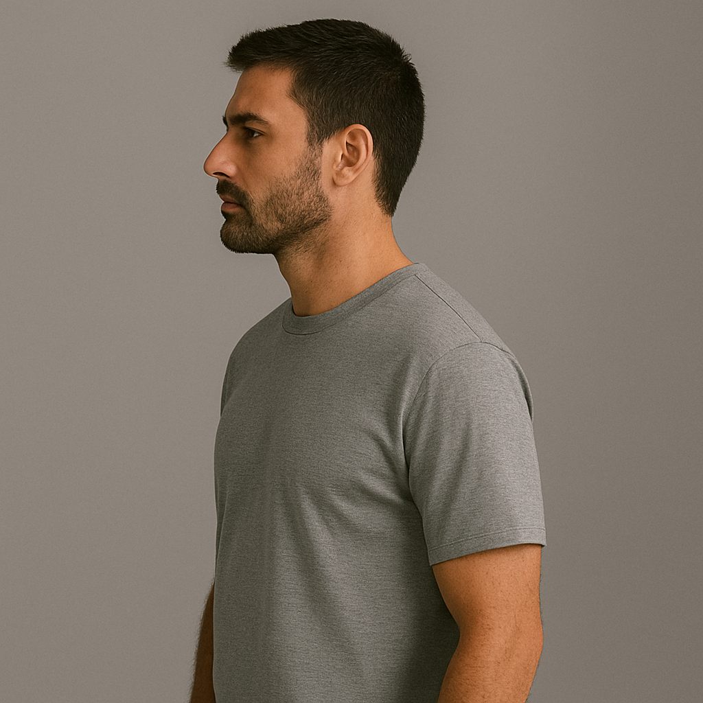 Camiseta Masculina Boldman Cinza Dukeen Oversize 100% Algodão Premium