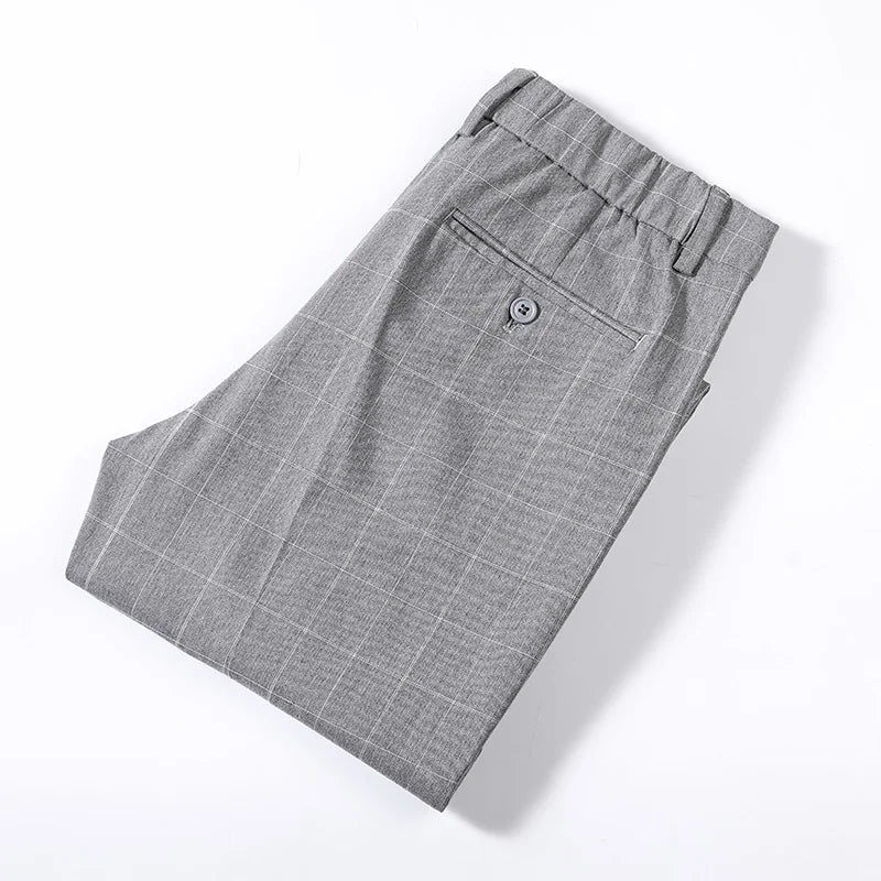 Calça Social Xadrez Verão BOLDMAN – Regular Fit