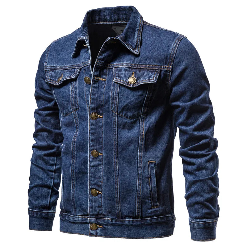 Jaqueta Jeans Masculina Slim Fit Vintage Outono 2025 - BOLDMAN