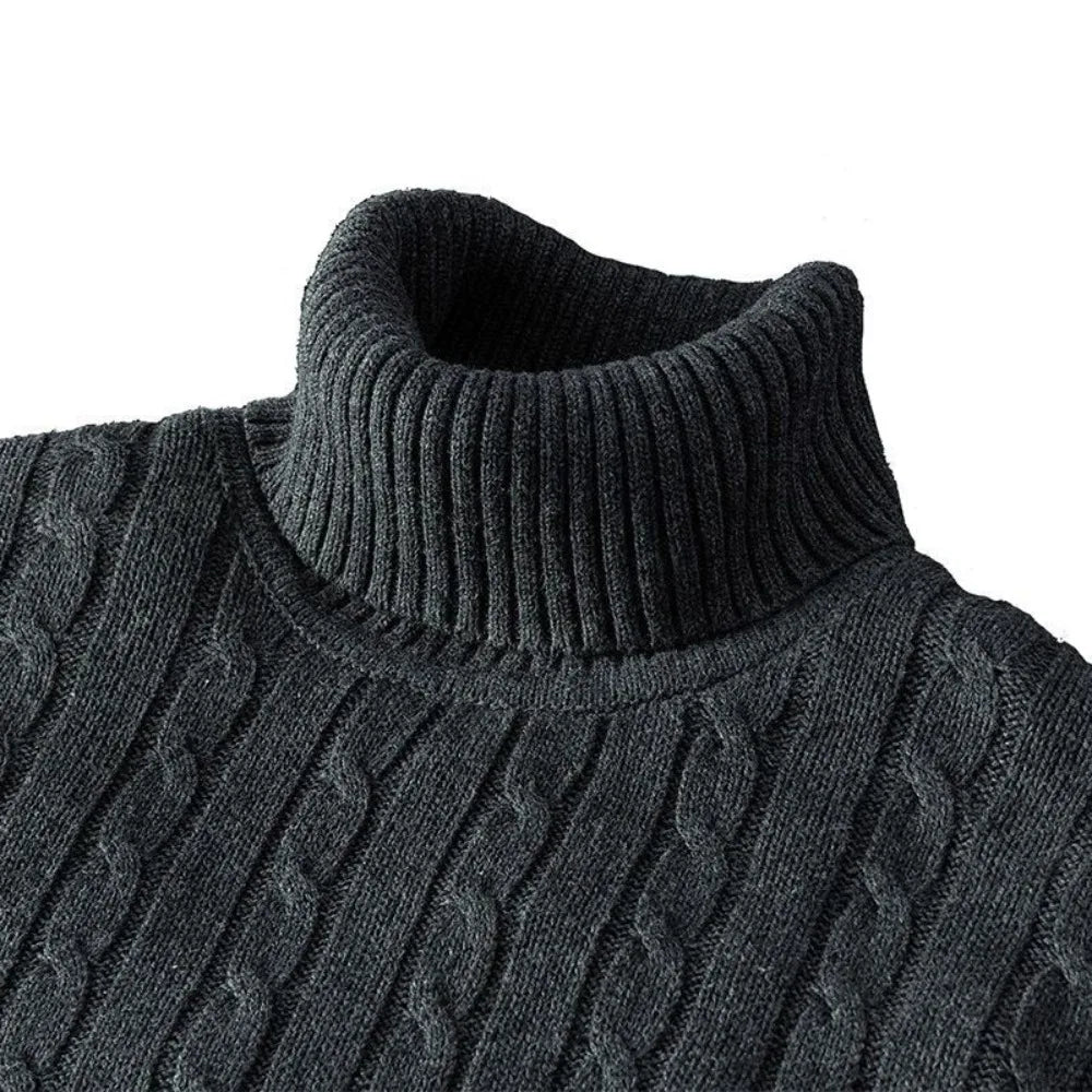 Suéter Masculino Gola Alta Premium – Estilo Inverno BOLDMAN