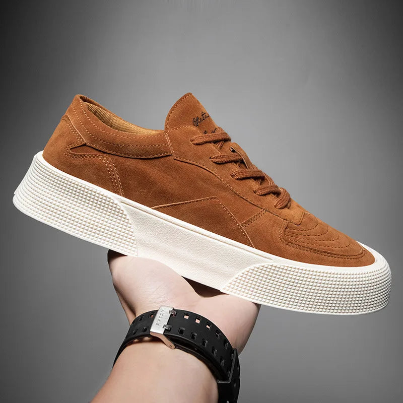 Sneaker Masculino Canvas Castanho | Sola Grossa | Bold Man™