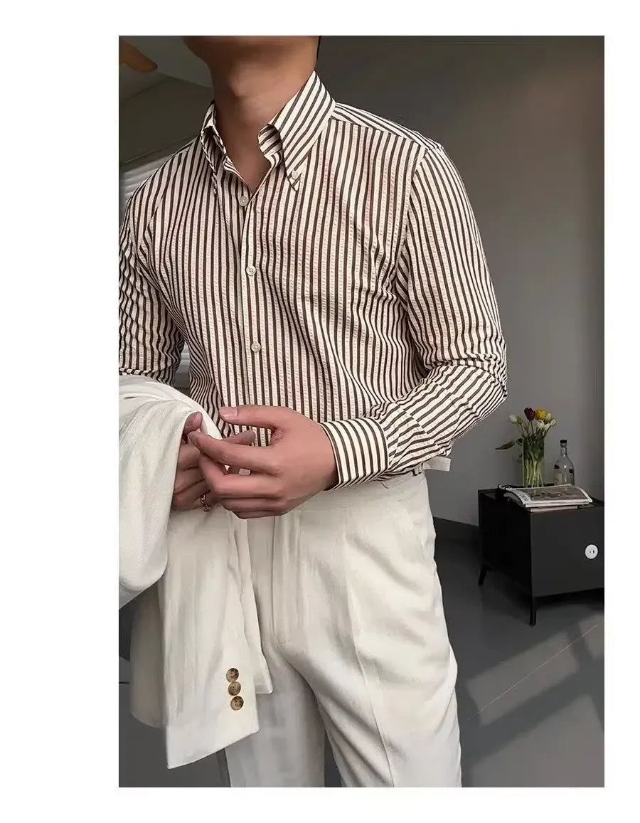 Camisa Manga Longa Letras 2024 — Estilo Japonês Hong Kong Wind - BOLDMAN