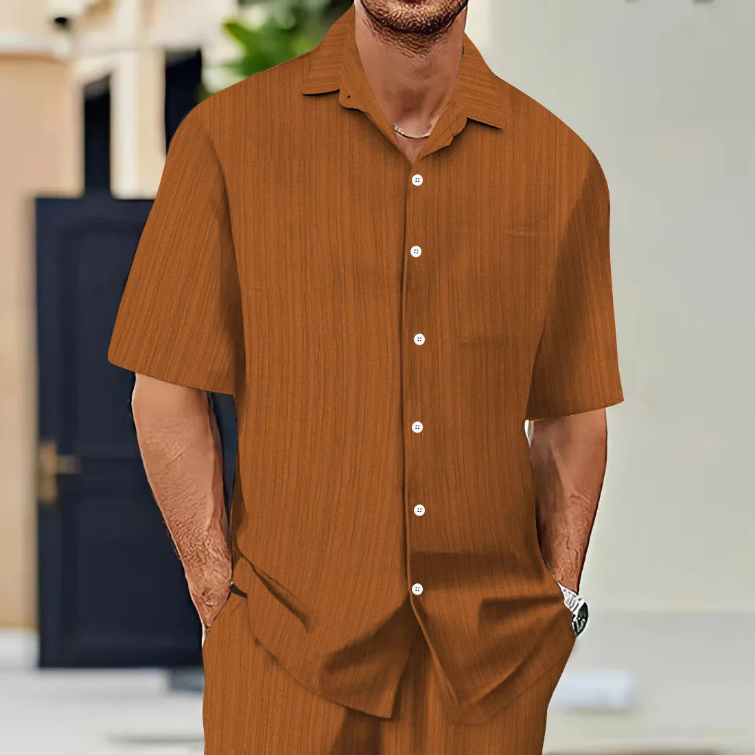 Camisa Masculina Luxo Manga Curta | Algodão Egípcio | BOLDMAN