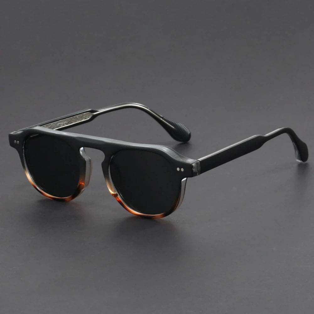 Óculos de Sol em Acetato Premium | Estilo Vintage Masculino | BOLDMAN