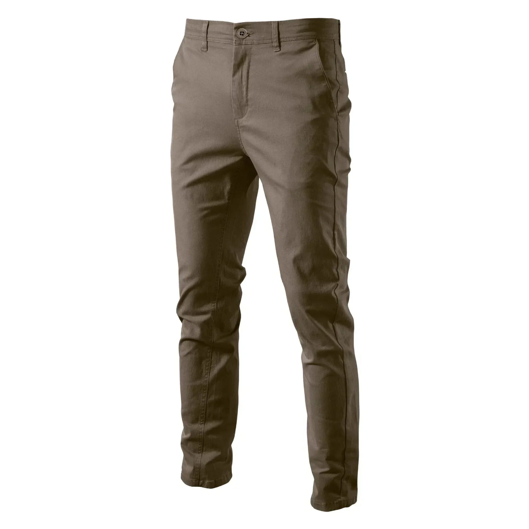 Calça Masculina Marrom Slim Fit Casual de Algodão Premium | BOLDMAN