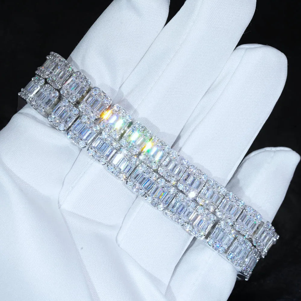Pulseira Masculina NY Cluster 8mm em Zircônia Cúbica Premium | BOLDMAN