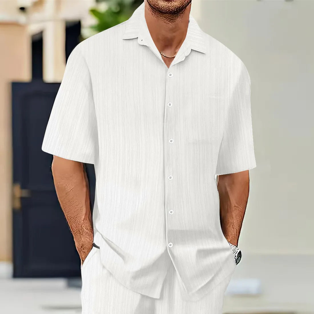 Camisa Masculina Luxo Manga Curta | Algodão Egípcio | BOLDMAN