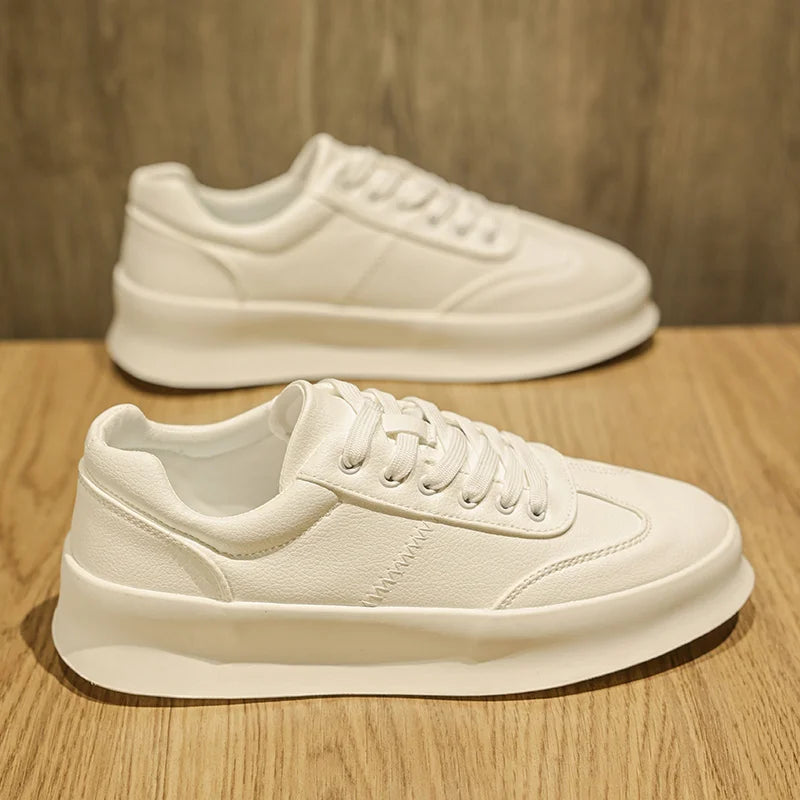 Tênis Sneaker Masculino Branco Couro Legítimo | Estilo Retrô Athleisure | BOLDMAN