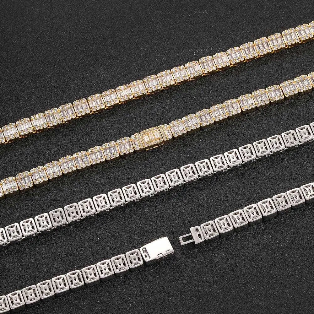 Pulseira Masculina NY Cluster 8mm em Zircônia Cúbica Premium | BOLDMAN