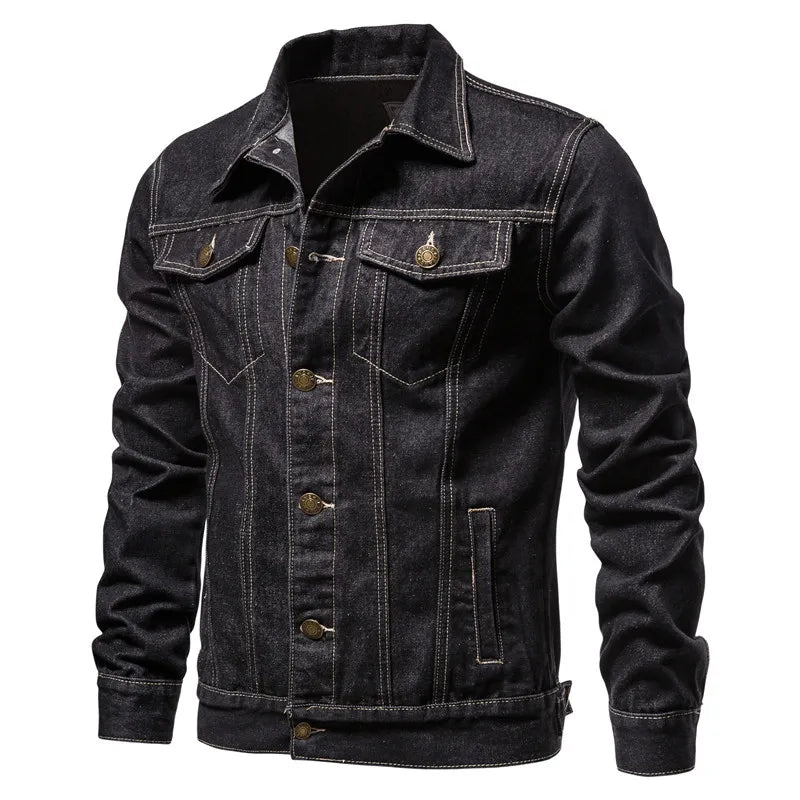 Jaqueta Jeans Masculina Slim Fit Vintage Outono 2025 - BOLDMAN