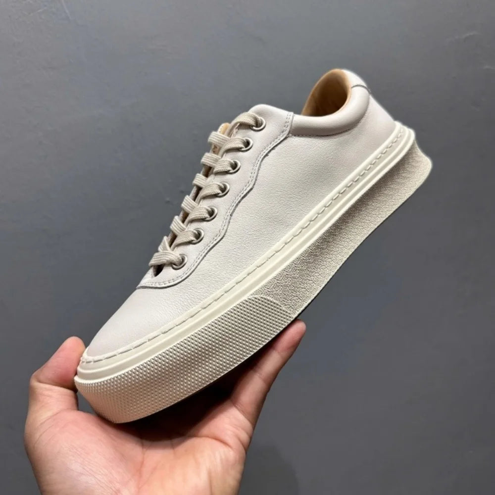 Tênis Masculino de Luxo: Sola Grossa e Couro Premium - BOLDMAN