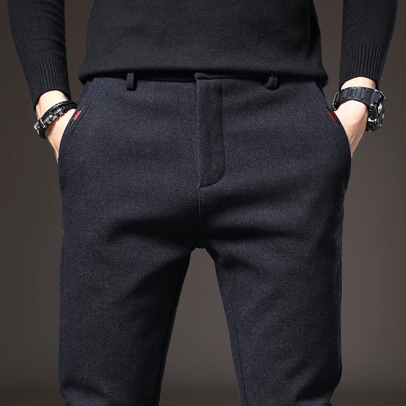 Calça Casual Masculina Slim Outono/Inverno Versátil – BOLDMAN