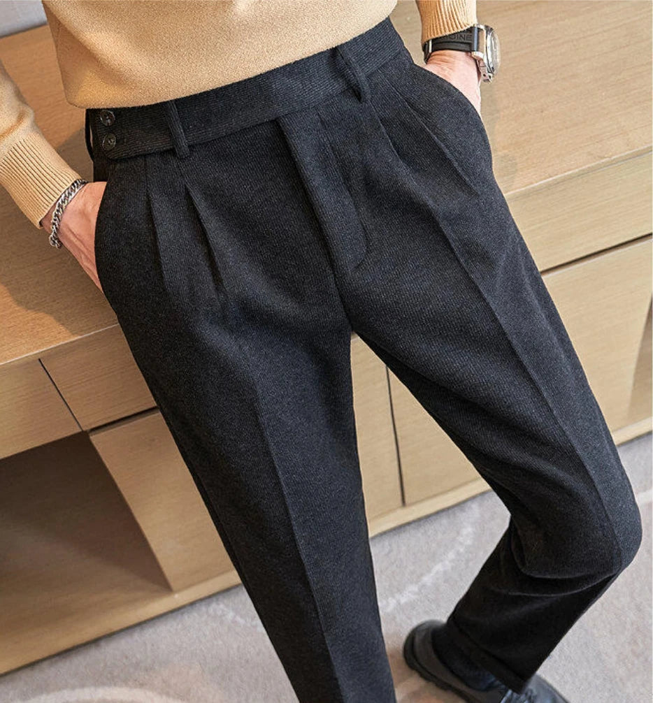 Calça de Terno Masculina de Lã Outono/Inverno – BOLDMAN