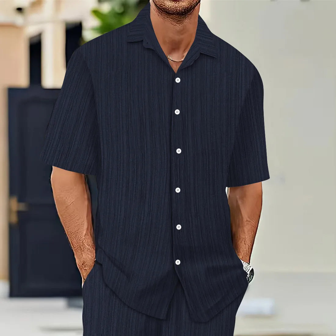 Camisa Masculina Luxo Manga Curta | Algodão Egípcio | BOLDMAN