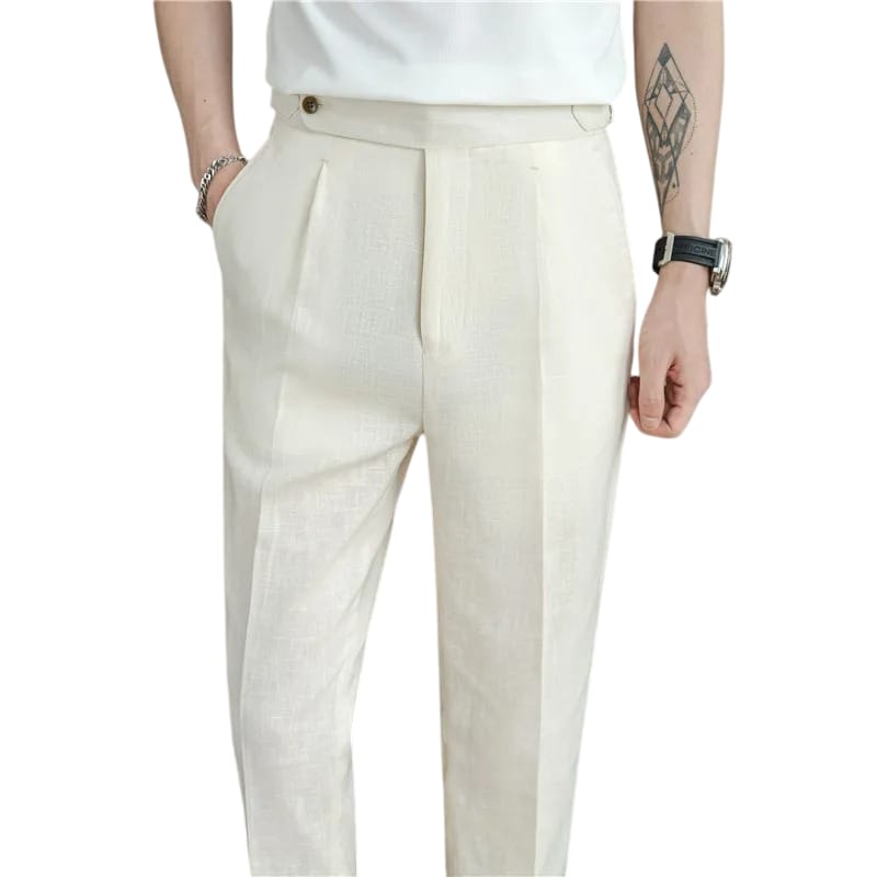 Calça de Terno Masculina Linho & Algodão BOLDMAN Luxo 2025