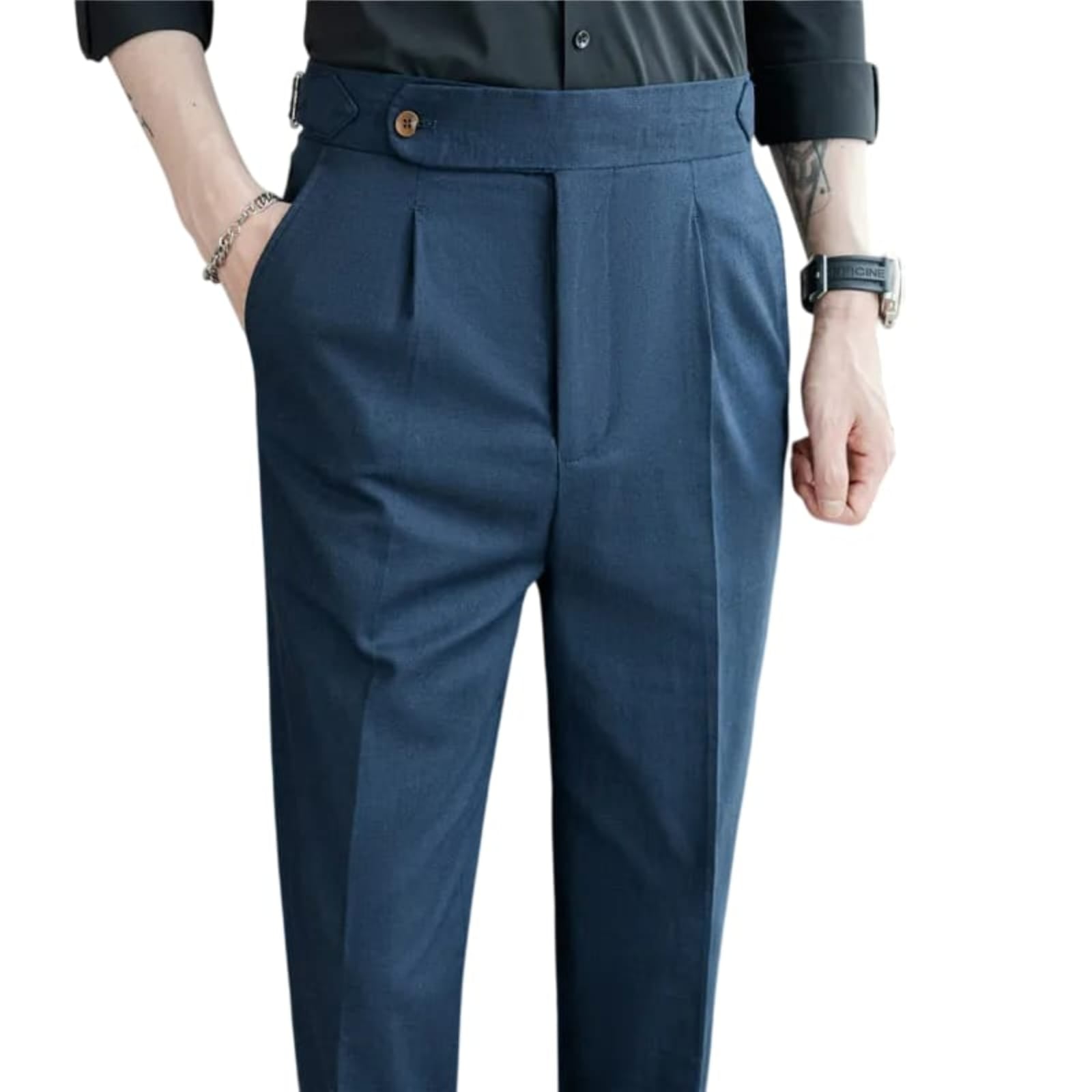 Calça de Terno Masculina Linho & Algodão BOLDMAN Luxo 2025