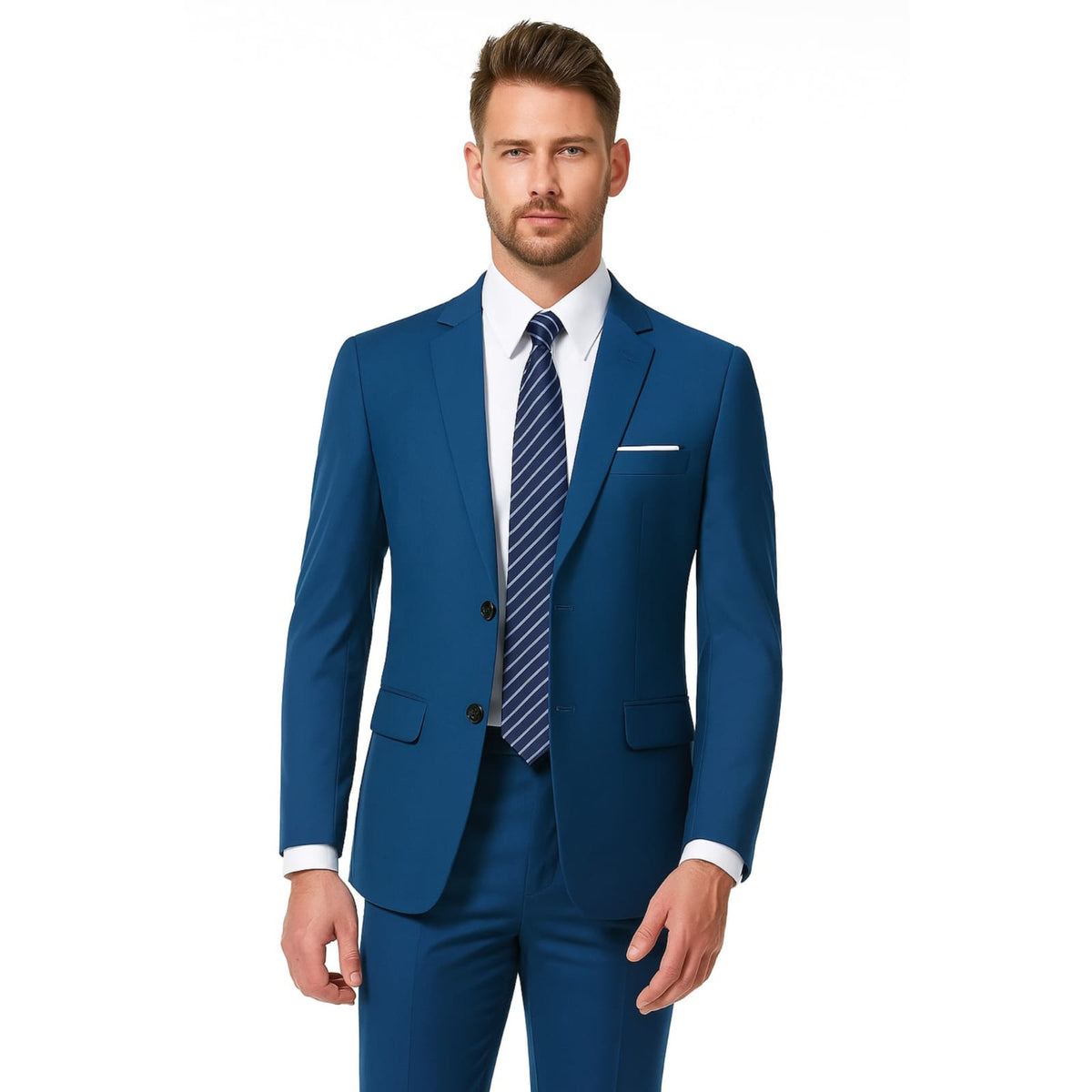 Costume Masculino Azul Claro Super Slim em Poliviscose | BOLDMAN