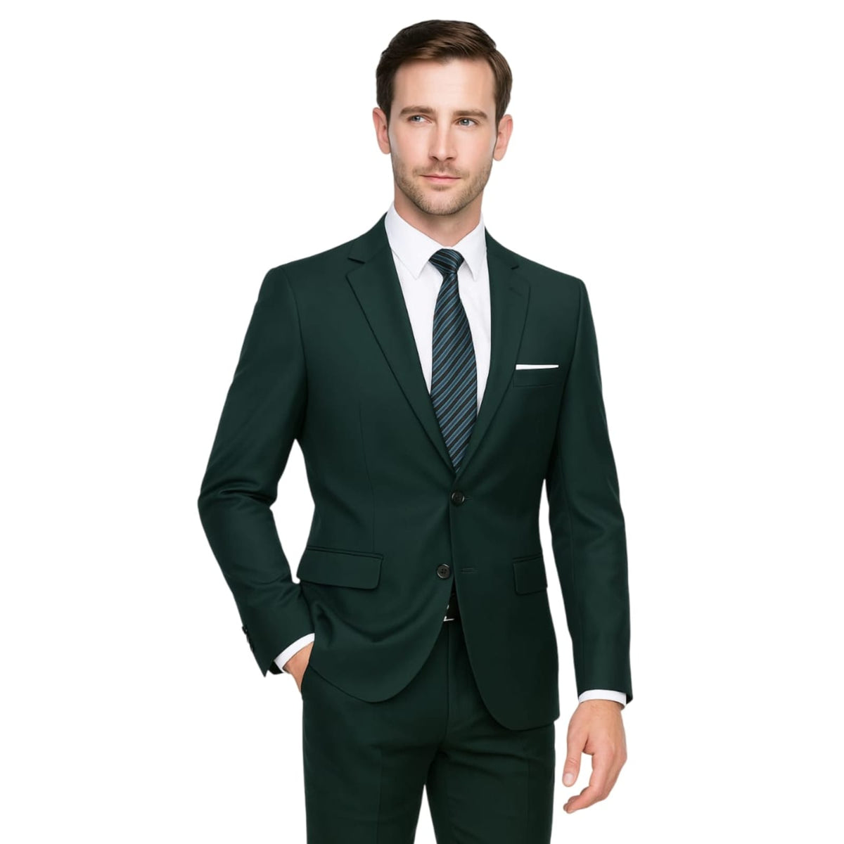 Costume Masculino Verde Escuro Super Slim em Poliviscose | BOLDMAN