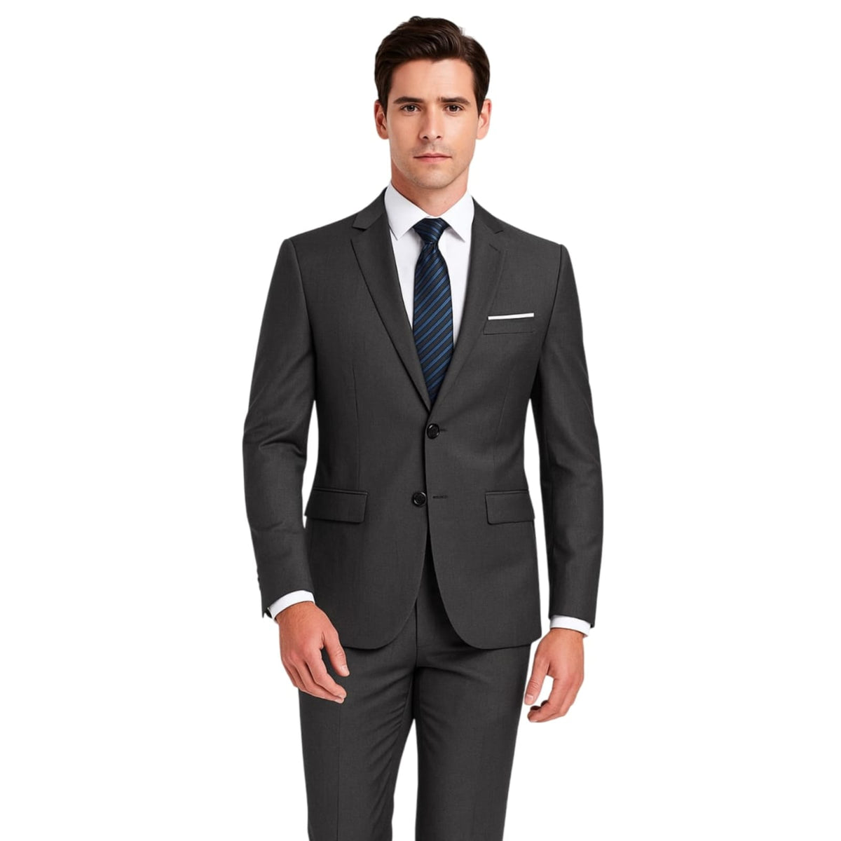 Costume Masculino Cinza Super Slim em Poliviscose | BOLDMAN