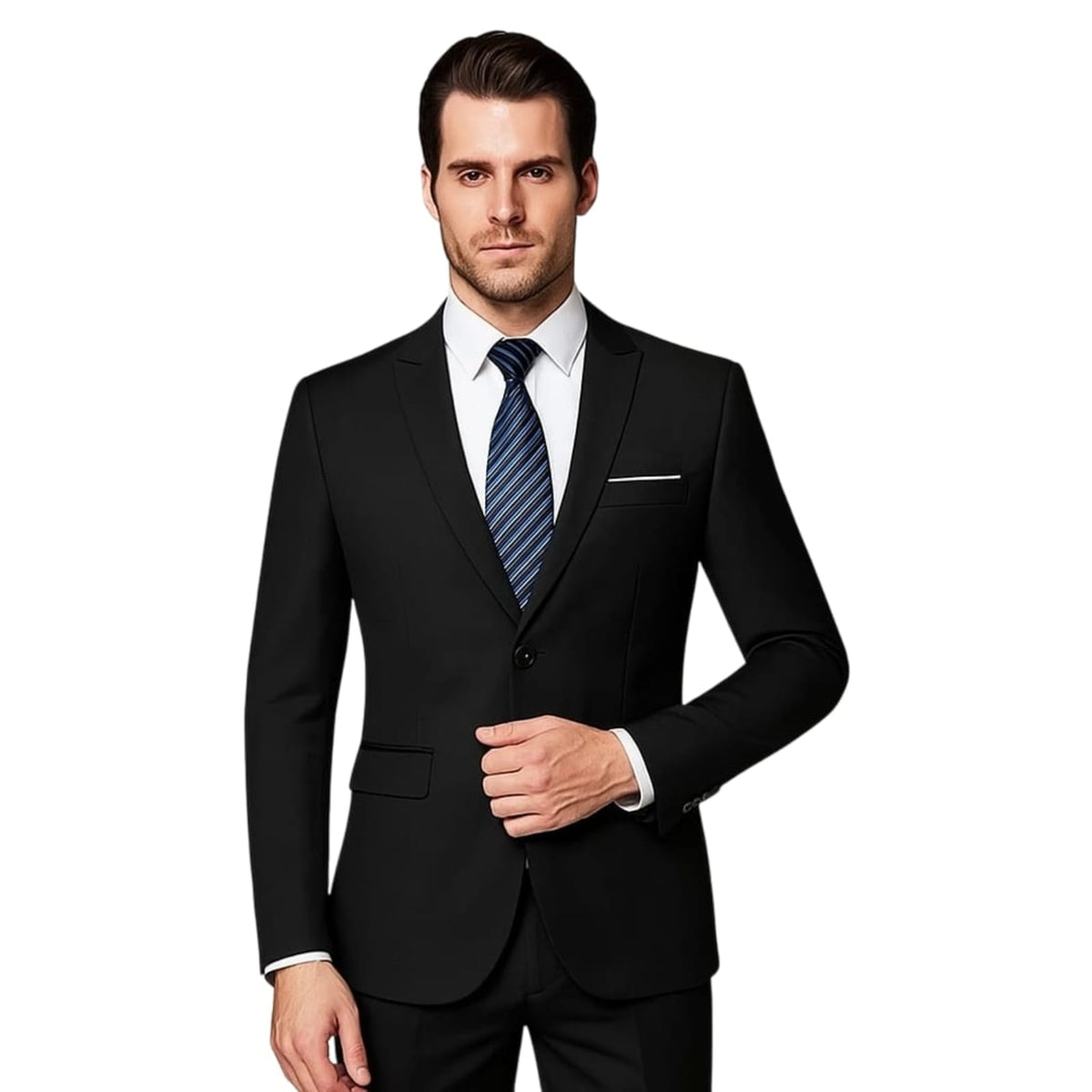 Costume Masculino Preto Super Slim em Poliviscose | BOLDMAN