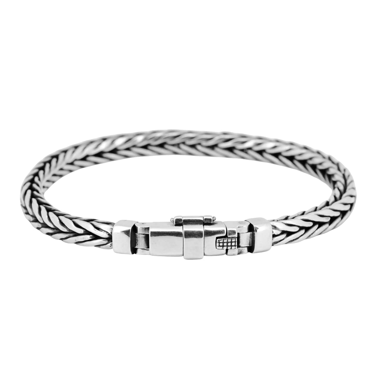 Pulseira Masculina Statement em Prata 925 | Estilo Retrô Feita à Mão | BOLDMAN