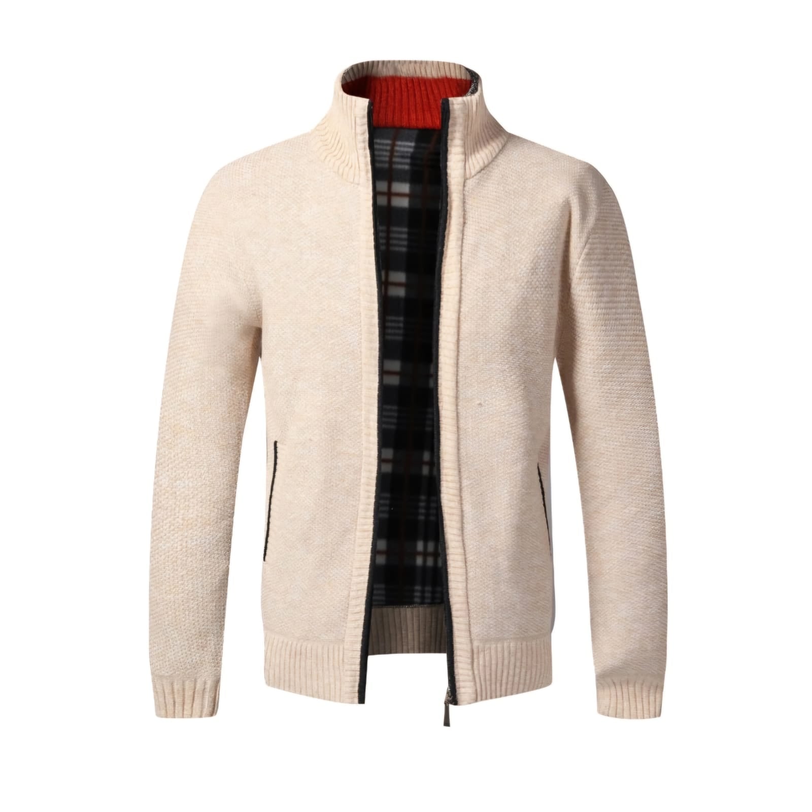 Casaco de Lã com Zíper | Cardigan Masculino de Inverno | BOLDMAN