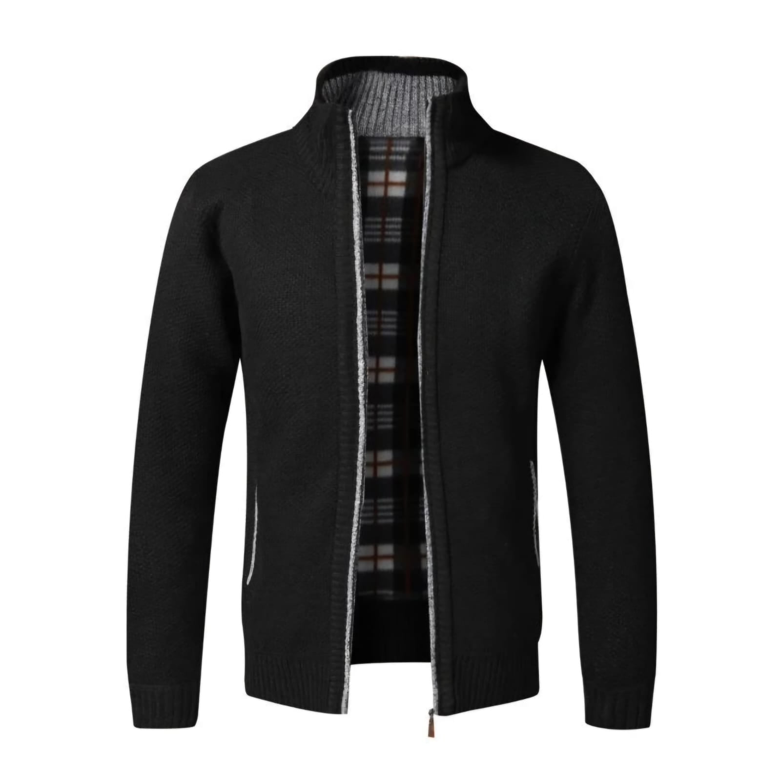 Casaco de Lã com Zíper | Cardigan Masculino de Inverno | BOLDMAN