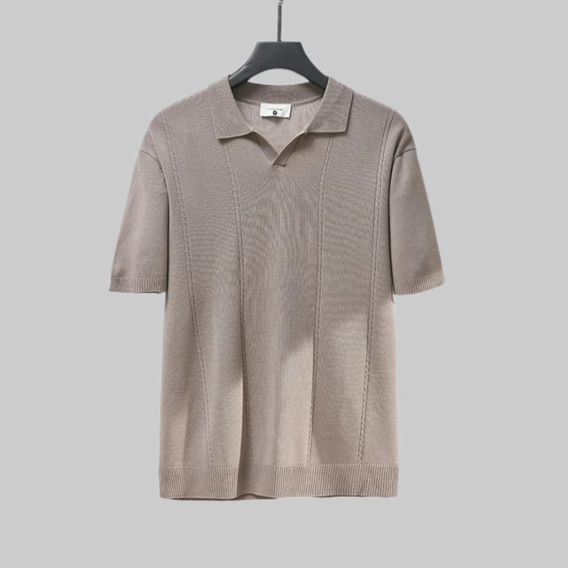 Camiseta Polo Masculina Waffle Slim Fit – Gola V - BOLDMAN