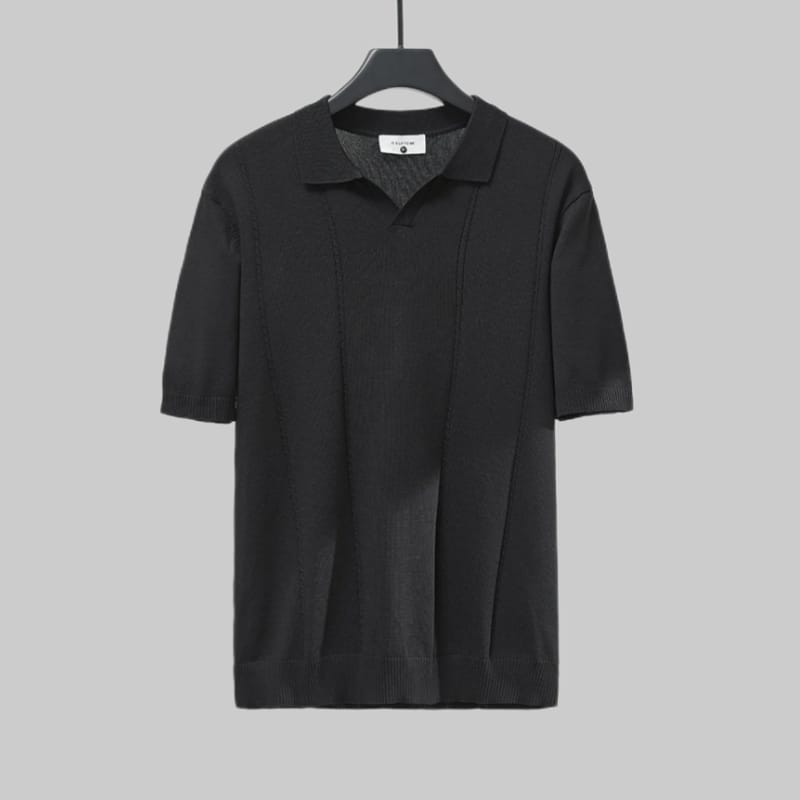 Camiseta Polo Masculina Waffle Slim Fit – Gola V - BOLDMAN