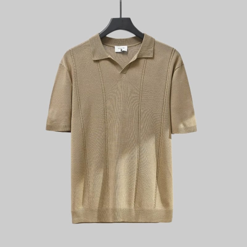 Camiseta Polo Masculina Waffle Slim Fit – Gola V - BOLDMAN