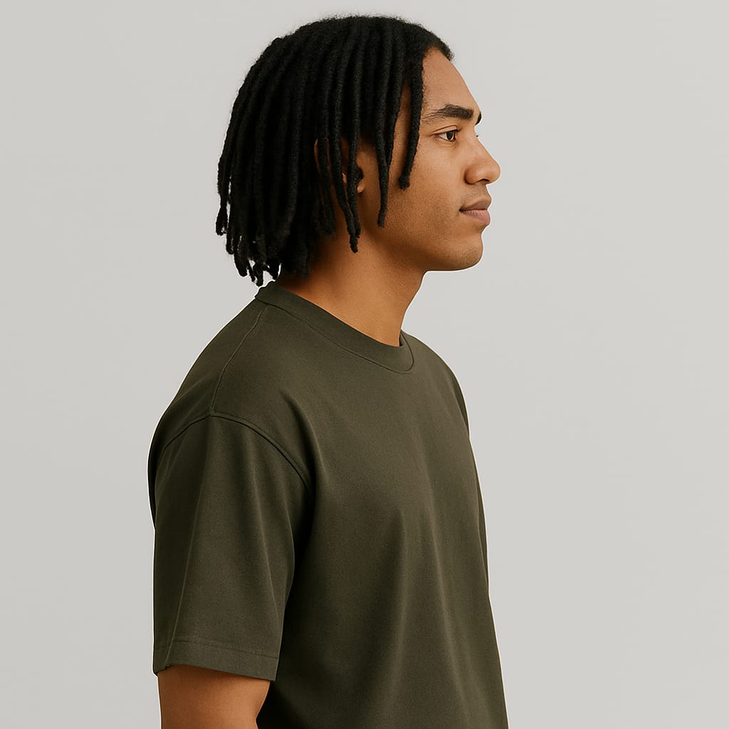 Camiseta Masculina Boldman Verde Escuro Dukeen Oversize 100% Algodão Premium