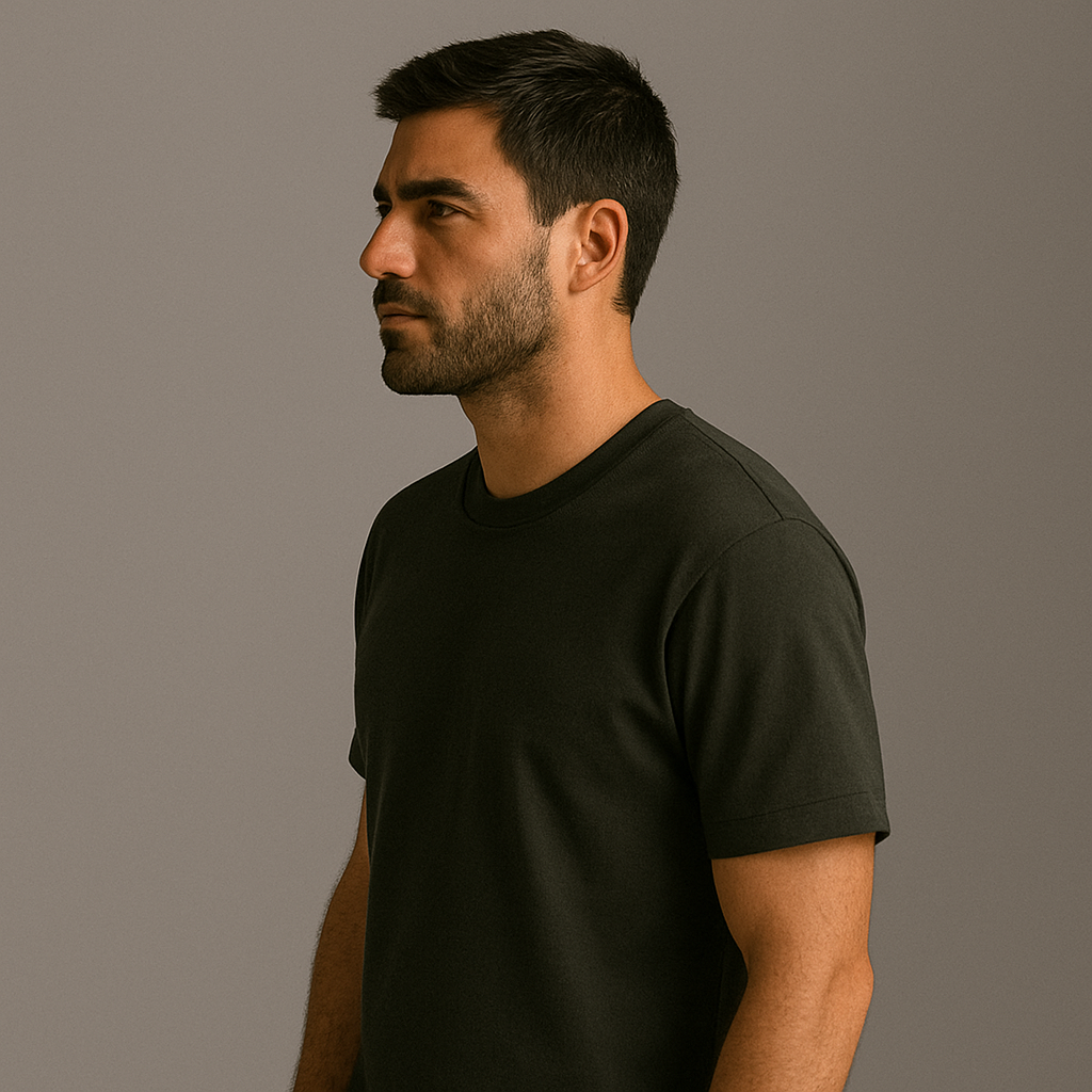 Camiseta Masculina Cinza Escuro 1 Boldman Dukeen Oversize 100% Algodão Premium