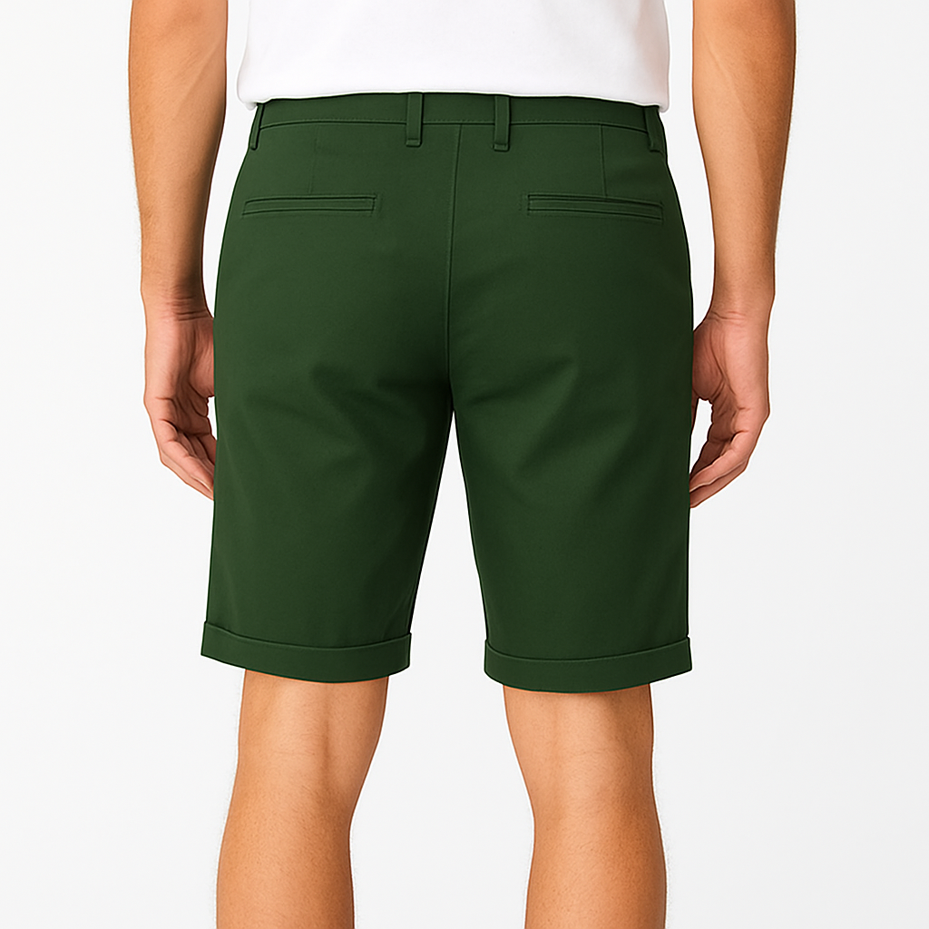 Bermuda Masculina de Sarja | Bolsa Faca Verde | Bold Man™