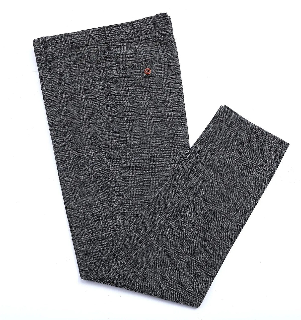 Calça de Terno Masculina Tweed Xadrez Britânico – BOLDMAN