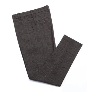Calça de Terno Masculina Tweed Xadrez Britânico – BOLDMAN