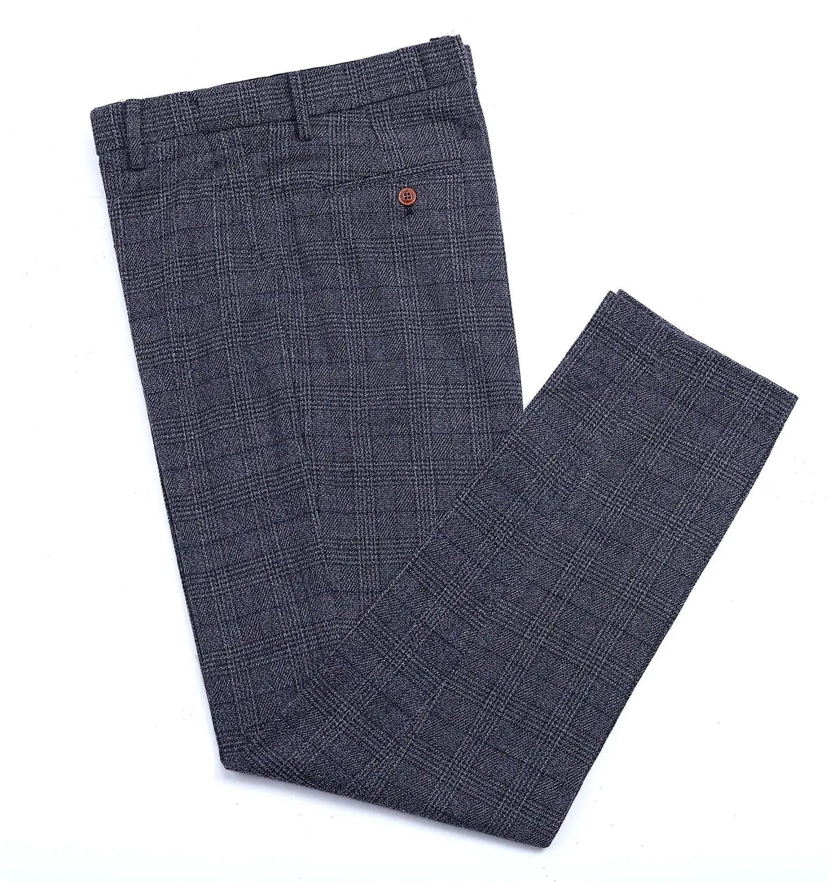Calça de Terno Masculina Tweed Xadrez Britânico – BOLDMAN