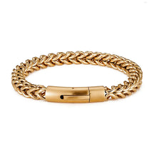 Pulseira Masculina em Aço Inoxidável e Banho de Ouro 18K - BOLDMAN