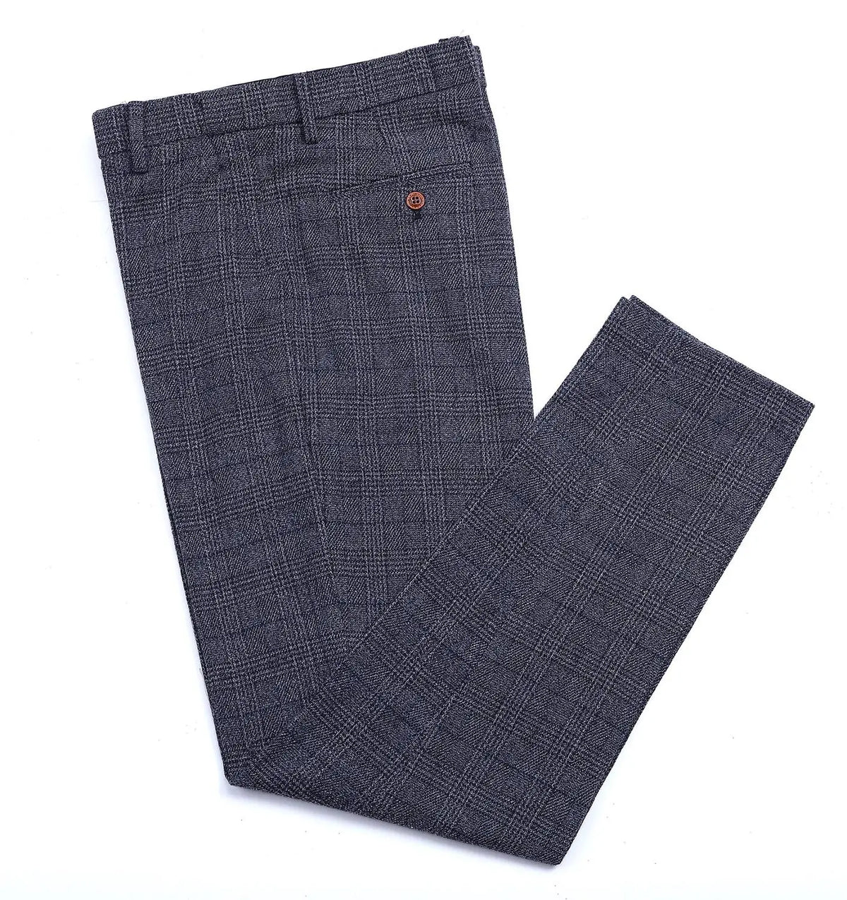 Calça de Terno Masculina Tweed Xadrez Britânico – BOLDMAN