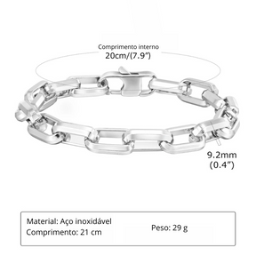 Pulseira Masculina em Aço Inoxidável Dourado - BOLDMAN