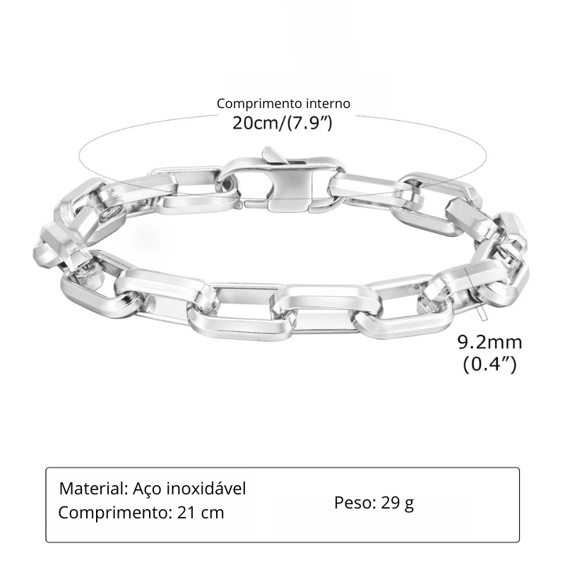 Pulseira Masculina em Aço Inoxidável Dourado - BOLDMAN