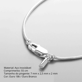 Corrente Masculina em Aço Inoxidável Octogonal - BOLDMAN